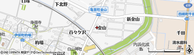 愛知県豊田市伊保町金山48周辺の地図