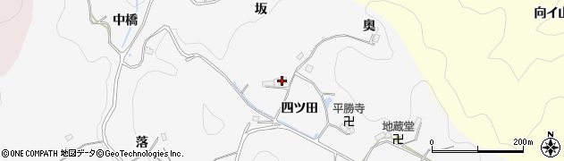 愛知県豊田市綾渡町（四ツ田）周辺の地図