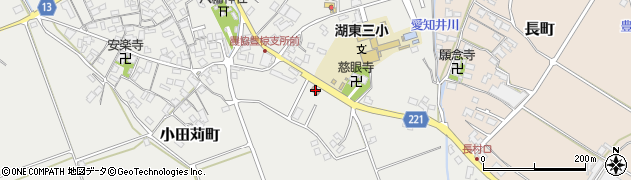 湖東小田苅郵便局周辺の地図
