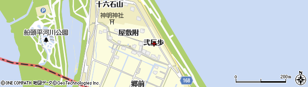 愛知県愛西市福原新田町弐反歩周辺の地図