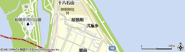 愛知県愛西市福原新田町（弐反歩）周辺の地図