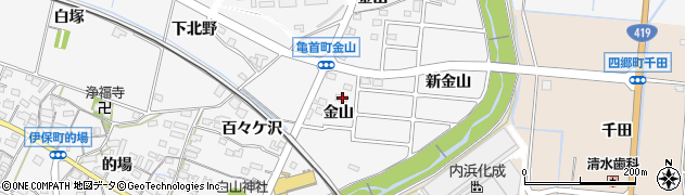 愛知県豊田市伊保町金山34周辺の地図