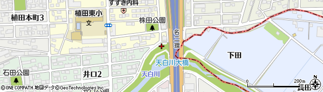 愛知県名古屋市天白区天白町大字植田（株田）周辺の地図