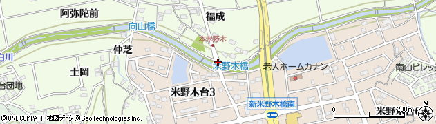 米野大橋周辺の地図