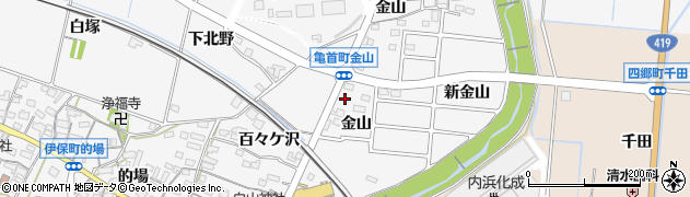 愛知県豊田市伊保町金山17周辺の地図