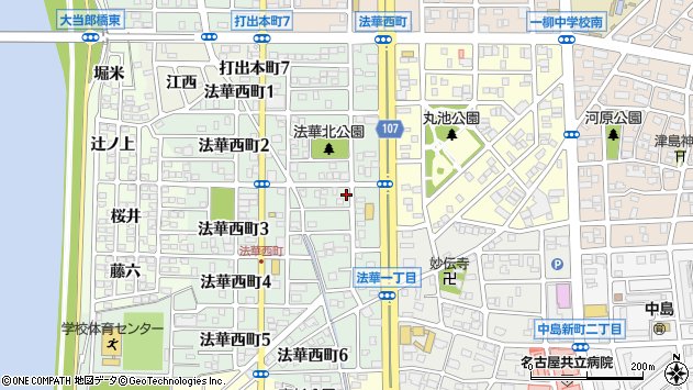 〒454-0937 愛知県名古屋市中川区法華西町の地図