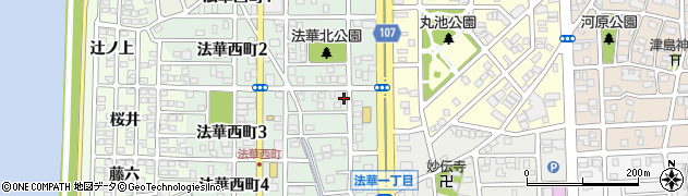 愛知県名古屋市中川区法華西町周辺の地図