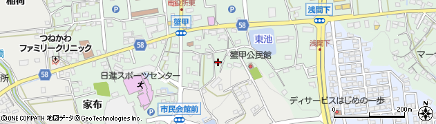 愛知県日進市蟹甲町中屋敷486周辺の地図