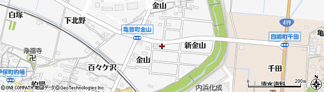 愛知県豊田市伊保町金山91周辺の地図
