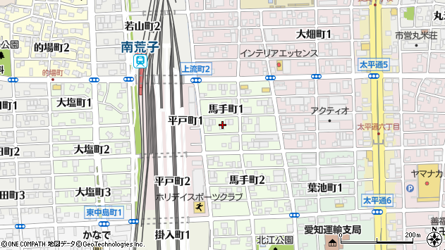 〒454-0845 愛知県名古屋市中川区馬手町の地図