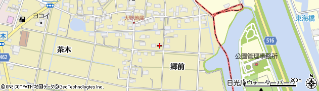 愛知県愛西市大野町（郷前）周辺の地図
