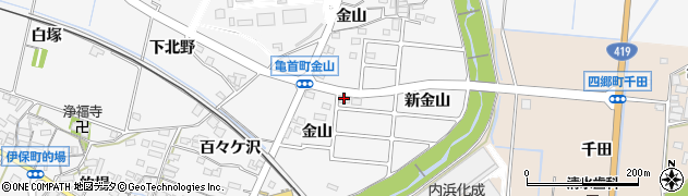愛知県豊田市伊保町金山90周辺の地図