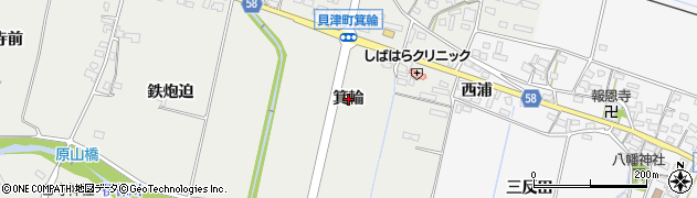 愛知県豊田市貝津町（箕輪）周辺の地図