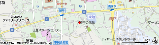 愛知県日進市蟹甲町中屋敷周辺の地図