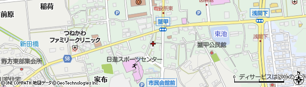愛知県日進市蟹甲町中屋敷465周辺の地図