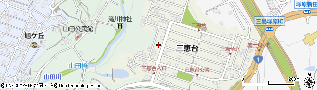 静岡県三島市三恵台4周辺の地図
