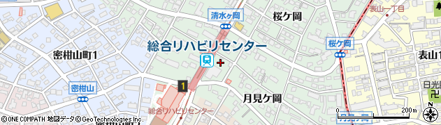 愛知県名古屋市瑞穂区彌富町月見ケ岡周辺の地図
