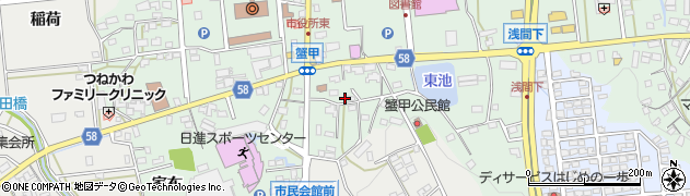 愛知県日進市蟹甲町中屋敷455周辺の地図