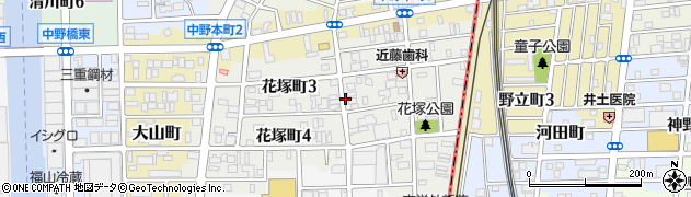 愛知県名古屋市中川区花塚町周辺の地図