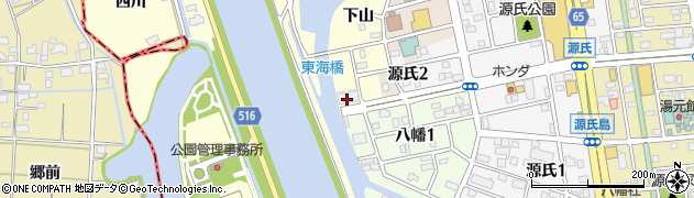 ラドーニタワー蟹江周辺の地図