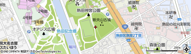愛知県名古屋市熱田区旗屋周辺の地図