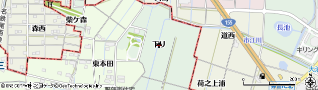 愛知県弥富市荷之上町（下り）周辺の地図