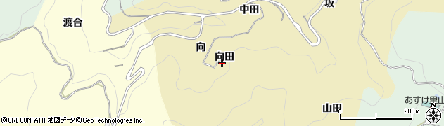 愛知県豊田市漆畑町（向田）周辺の地図