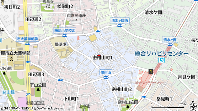 〒467-0041 愛知県名古屋市瑞穂区密柑山町の地図