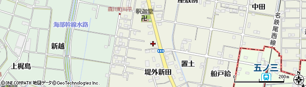 愛知県愛西市西保町堤外新田3507周辺の地図