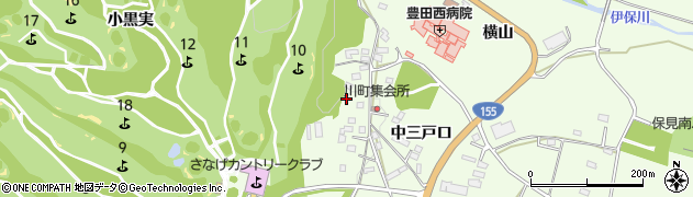 愛知県豊田市保見町小黒実周辺の地図