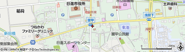 愛知県日進市蟹甲町中屋敷461周辺の地図