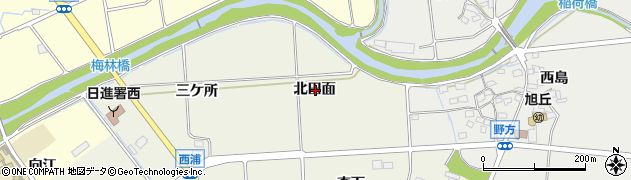 愛知県日進市浅田町北田面周辺の地図