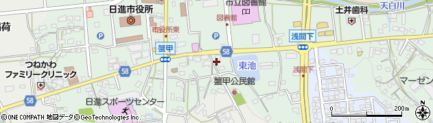 愛知県日進市蟹甲町中屋敷443周辺の地図