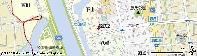 愛知県蟹江町（海部郡）西之森（用水西）周辺の地図