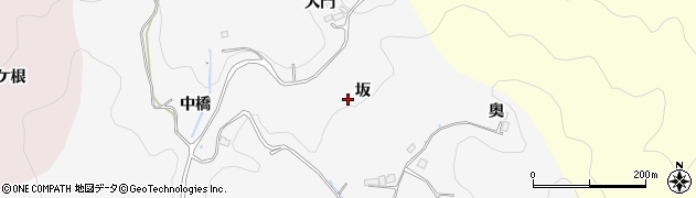 愛知県豊田市綾渡町（坂）周辺の地図
