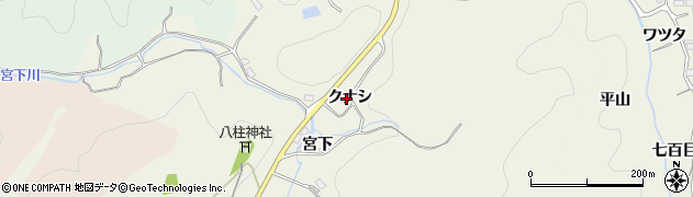 愛知県豊田市成合町クナシ周辺の地図