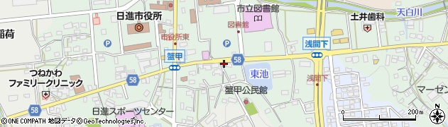 愛知県日進市蟹甲町中屋敷446周辺の地図
