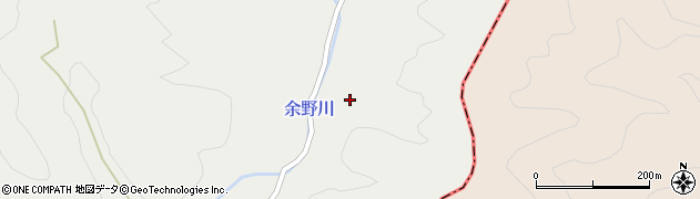 京都府京都市右京区京北細野町（大栗）周辺の地図