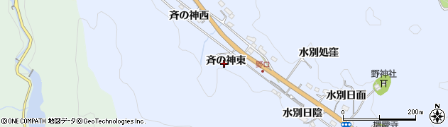 愛知県豊田市野口町斉の神東周辺の地図
