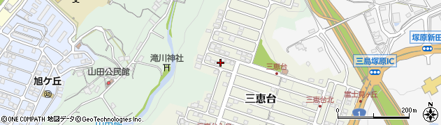 静岡県三島市三恵台6周辺の地図