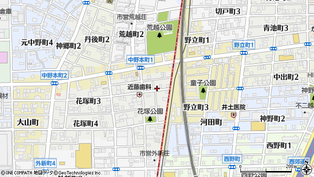 〒454-0052 愛知県名古屋市中川区花塚町の地図