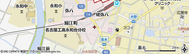 愛知県愛西市大井町（弥八）周辺の地図