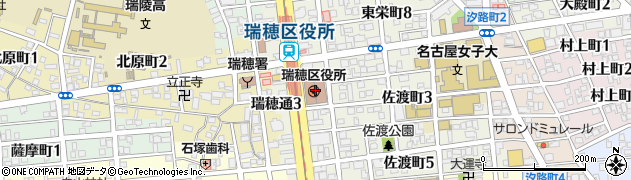 愛知県名古屋市瑞穂区周辺の地図
