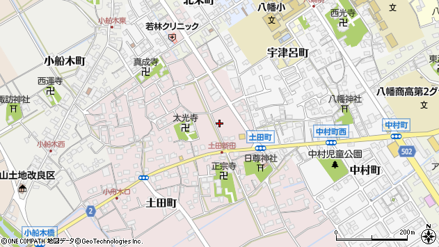 〒523-0082 滋賀県近江八幡市土田町の地図