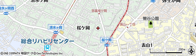 愛知県名古屋市瑞穂区彌富町（桜ケ岡）周辺の地図