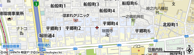 愛知県名古屋市瑞穂区平郷町周辺の地図