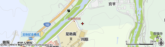 愛知県豊田市足助町岩清水周辺の地図