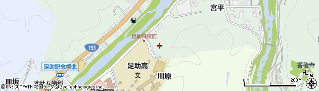 愛知県豊田市足助町（岩清水）周辺の地図