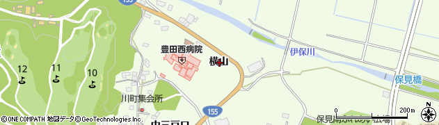 愛知県豊田市保見町横山周辺の地図