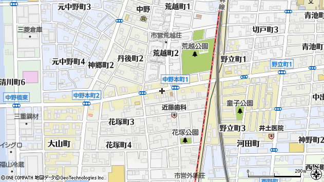 〒454-0047 愛知県名古屋市中川区中野本町の地図